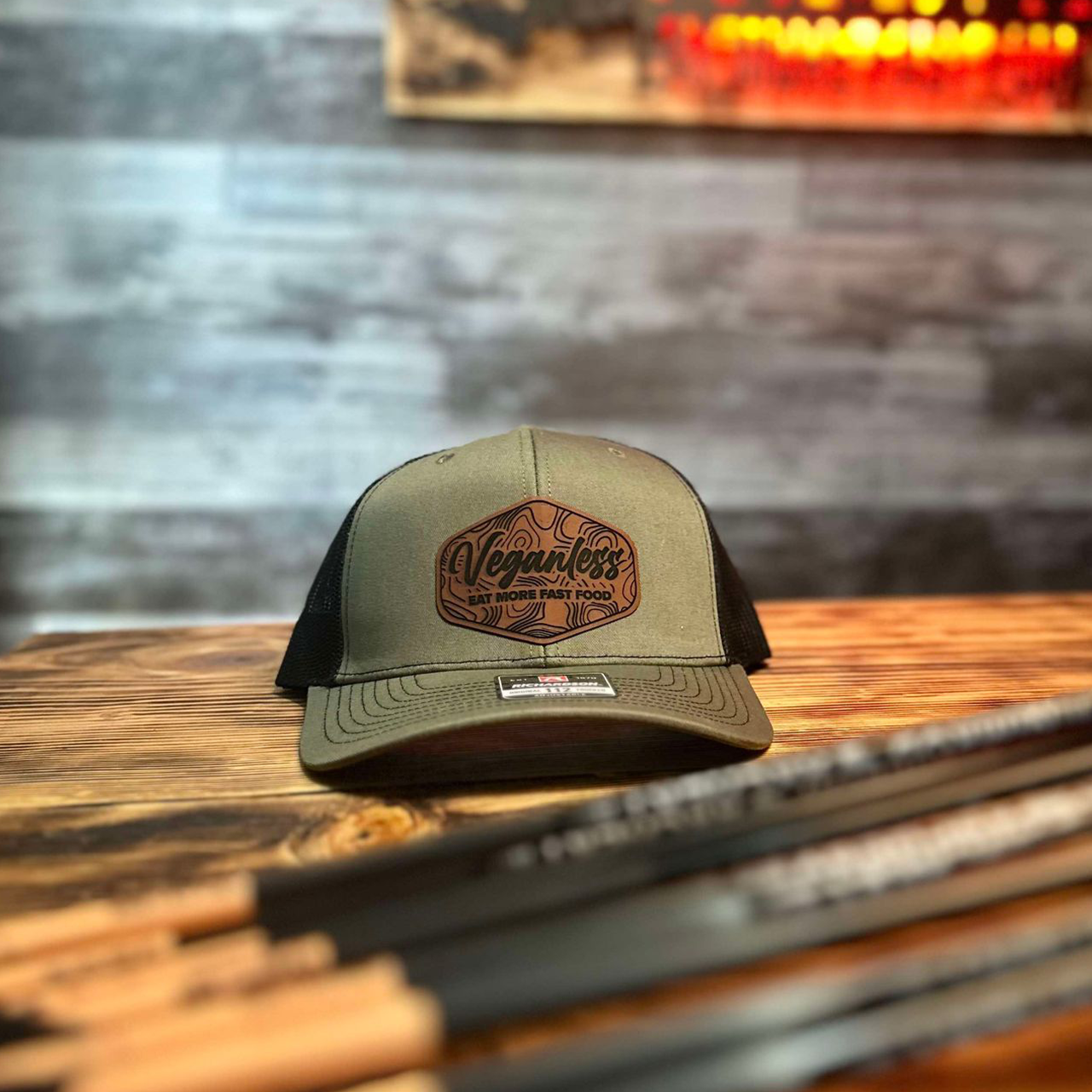 Veganless Script Topography Hat